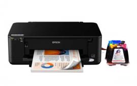 Принтер Epson Stylus B42WD с СНПЧ и чернилами