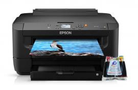 Принтер Epson Workforce WF-7110 с СНПЧ и чернилами