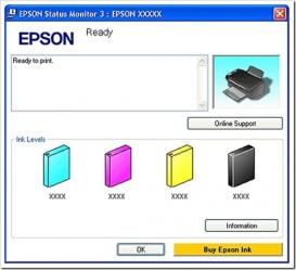 Проверка уровня чернил в принтерах Epson