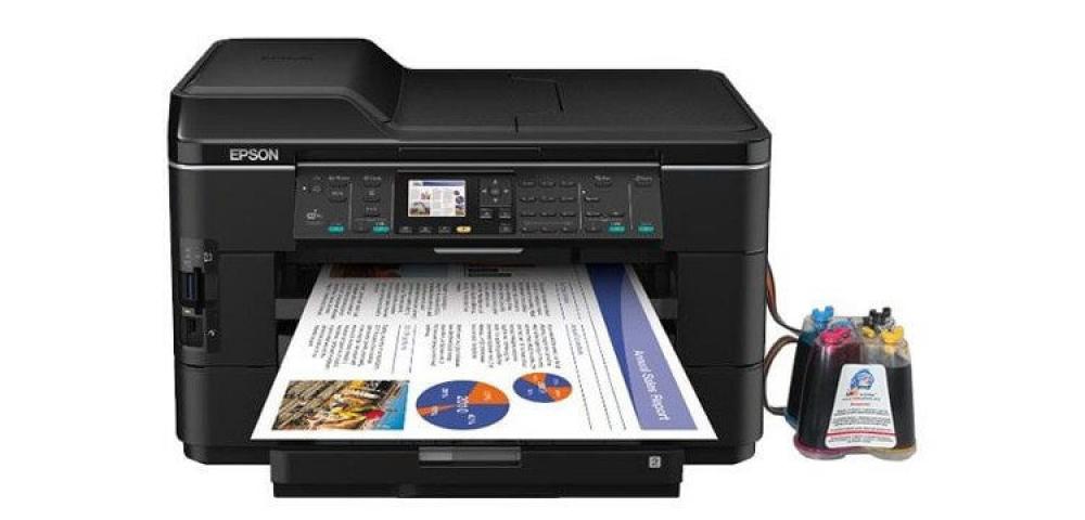 изображение МФУ Epson WorkForce WF-7525 с СНПЧ и чернилами - изображение 1