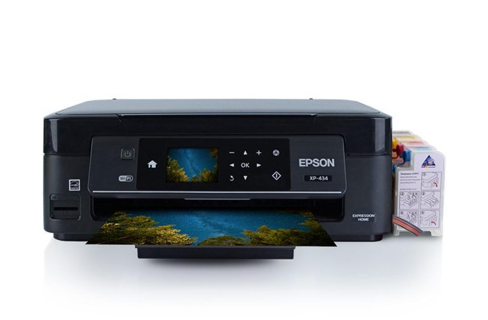 изображение МФУ Epson Expression Home XP-434 с СНПЧ и чернилами - изображение 1