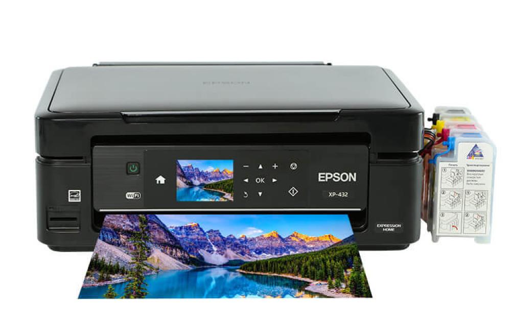 изображение МФУ Epson Expression Home XP-432 с СНПЧ и чернилами - изображение 1