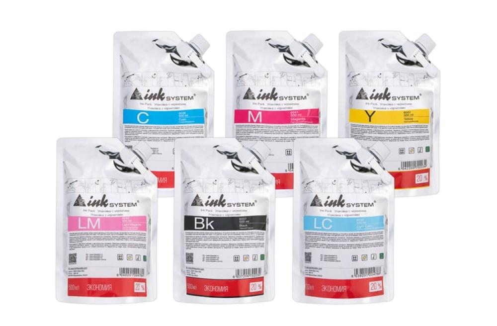 изображение Светостойкие чернила INKSYSTEM для фотопечати, дой-пак 500мл (6 цветов) - изображение 1