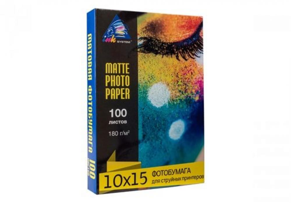 изображение Матовая фотобумага INKSYSTEM 180g, 10x15, 100л. для печати на Epson L210 - изображение 1