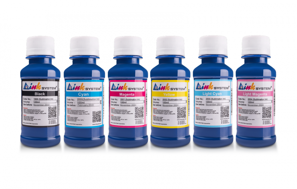изображение Комплект сублимационных чернил 100 мл (6 цветов) - изображение 1