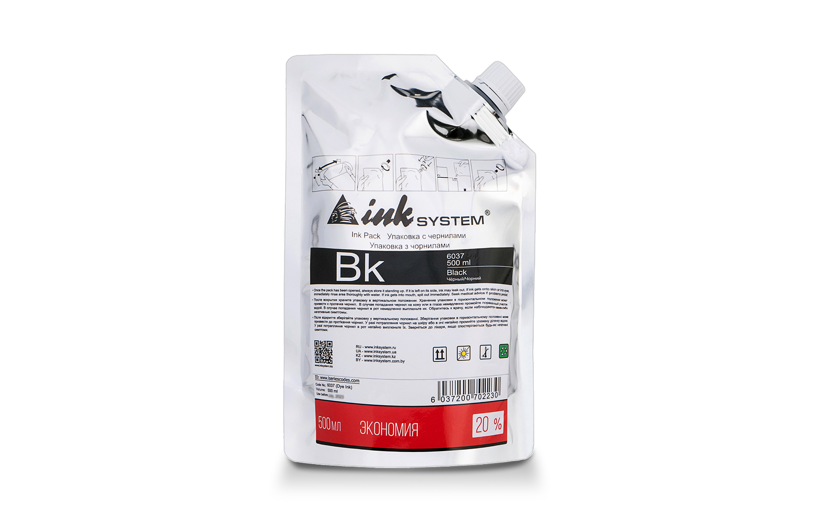 изображение Сублимационные чернила INKSYSTEM Black 500 мл.