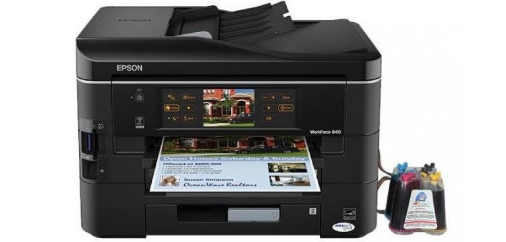 изображение МФУ Epson WorkForce 840 Refurbished by Epson с СНПЧ и чернилами - изображение 1