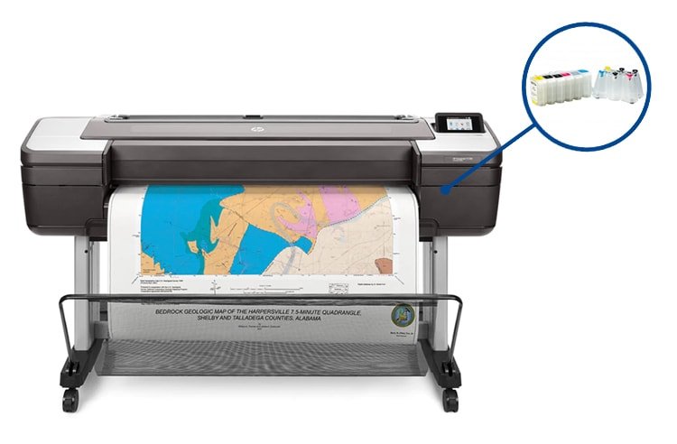 Купить Плоттер HP DesignJet T1700 44" с СНПЧ и чернилами в Минске ...