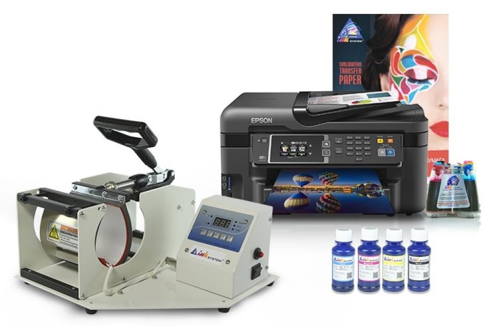 фото Чашечный термопресс INKSYSTEM и МФУ Epson WF-3620 с набором для сублимационной печати - изображение 1
