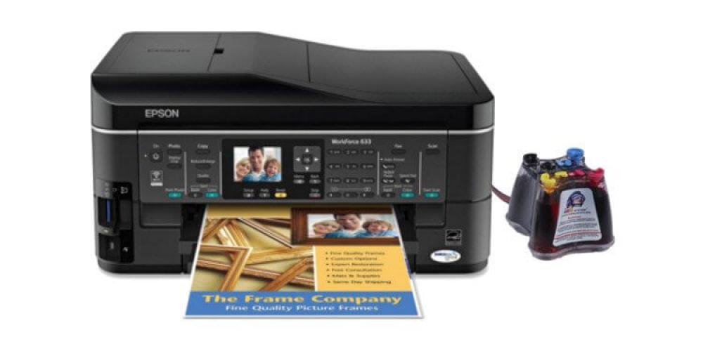 изображение МФУ Epson WorkForce 633 Refurbished by Epson с СНПЧ и чернилами - изображение 1