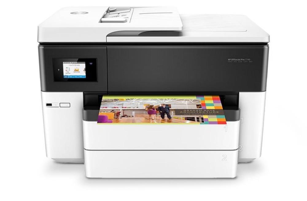 изображение МФУ HP OfficeJet Pro 7740 с ПЗК и чернилами - изображение 1