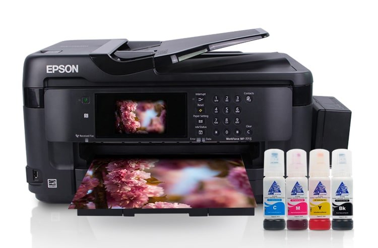 Купить МФУ Epson WorkForce WF-7715DWF с БСНПЧ и чернилами INKSYSTEM в ...
