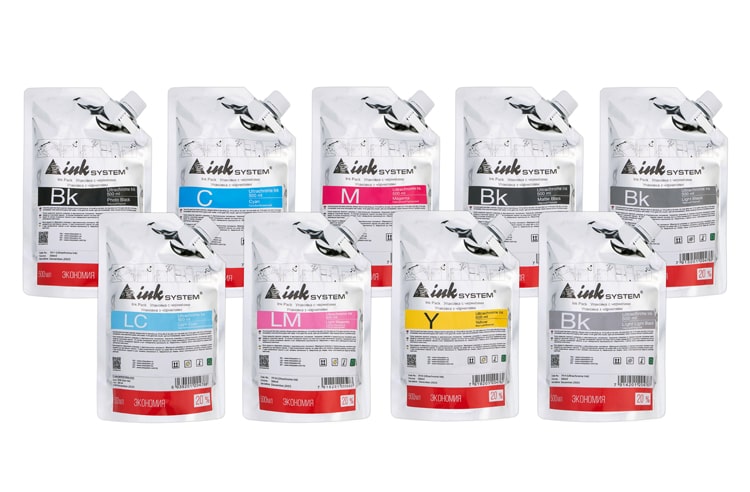 изображение Комплект ультрахромных чернил INKSYSTEM для Epson SC-P6000, 500 мл. (9 цветов)