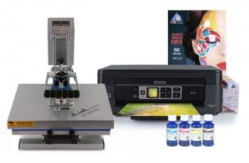 Планшетный термопресс INKSYSTEM P-3838 38*38 см и МФУ Epson XP-352 с набором для сублимационной печати
