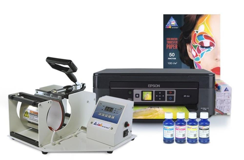 фото Чашечный термопресс INKSYSTEM и МФУ Epson XP-352 с набором для сублимационной печати - изображение 1