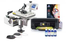 Многофункциональный термопресс INKSYSTEM C-06-2938 6 в 1 и МФУ Epson XP-352 с набором для сублимационной печати
