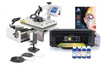 Многофункциональный термопресс INKSYSTEM C-06-2938 6 в 1 и МФУ Epson XP-352 с набором для сублимационной печати