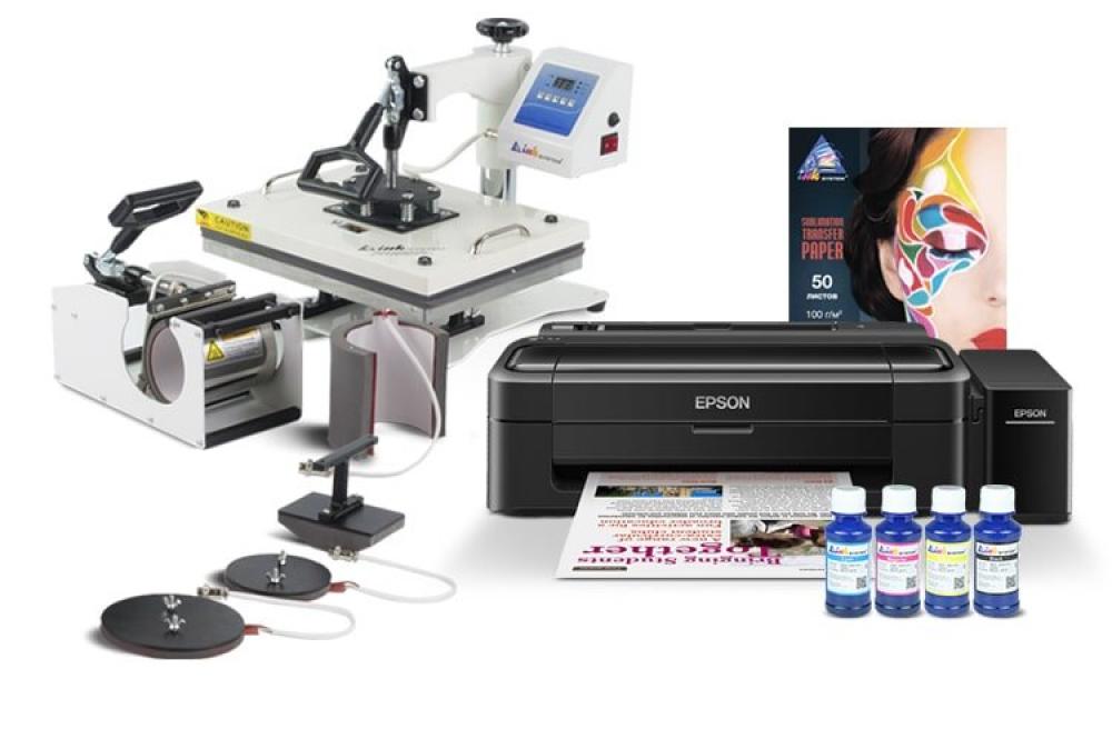 фото Многофункциональный термопресс INKSYSTEM 6 в 1 и принтер Epson L132 с набором для сублимационной печати - изображение 1