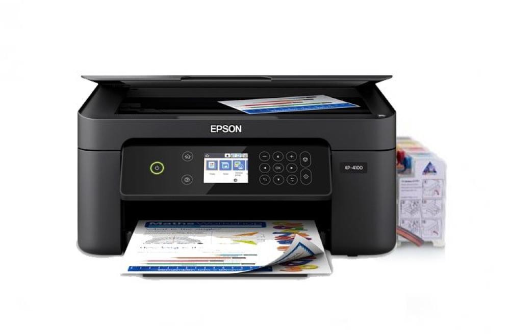 изображение МФУ Epson Expression Home XP-4100 с СНПЧ и чернилами - изображение 1
