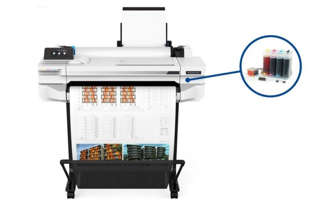 изображение Плоттер HP Designjet T530 24" с СНПЧ и чернилами - изображение 1