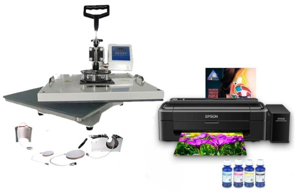 фото Многофункциональный термопресс INKSYSTEM 4 в 1 и принтер Epson L132 с набором для сублимационной печати - изображение 1
