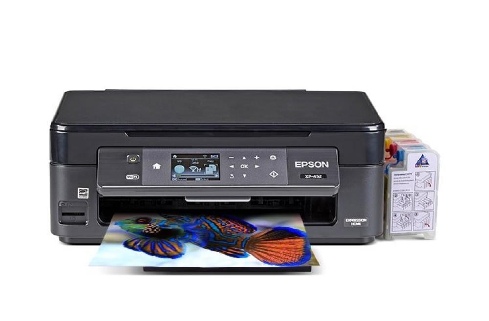 изображение МФУ Epson Expression Home XP-452 с СНПЧ и сублимационными чернилами - изображение 1