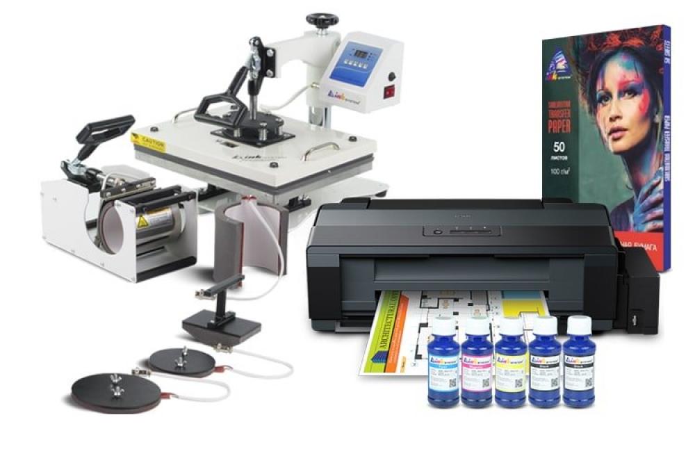 фото Многофункциональный термопресс INKSYSTEM C-06-2938 6 в 1 и принтер Epson L1300 с набором для сублимационной печати - inksystem.com.by - изображение 1