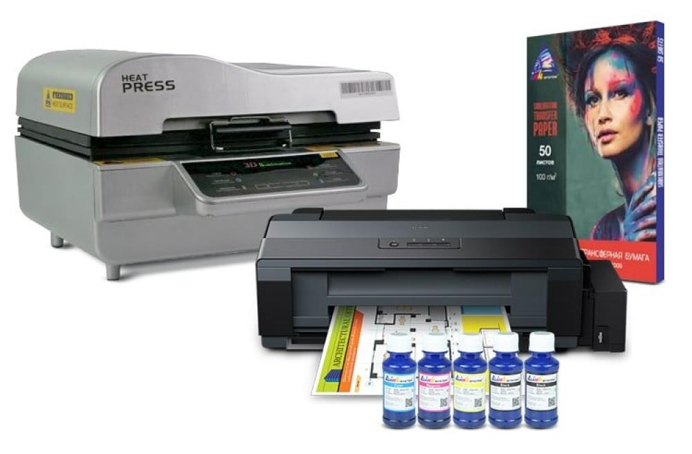 фото Вакуумный термопресс HeatPress V-01 3D и принтер Epson L1300 с набором для сублимационной печати - inksystem.com.by - изображение 1