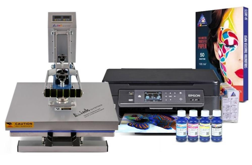 фото Планшетный термопресс INKSYSTEM P-3838+ 38*38 см и МФУ Epson XP-452 с набором для сублимационной печати - inksystem.com.by - изображение 1