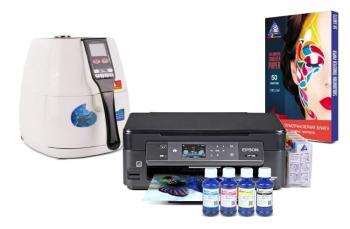 Вакуумный термопресс HeatPress V-02 3D Mini и МФУ Epson XP-452 с набором для сублимационной печати