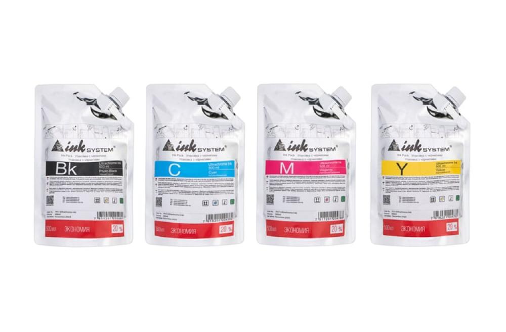 изображение Комплект ультрахромных чернил INKSYSTEM для Epson SureColor SC-T5100, 500 мл. (4 цвета) - изображение 1