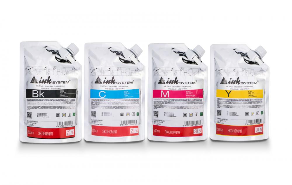 изображение Комплект сублимационных чернил INKSYSTEM для Epson L132, 500 мл (4 цвета) - изображение 1