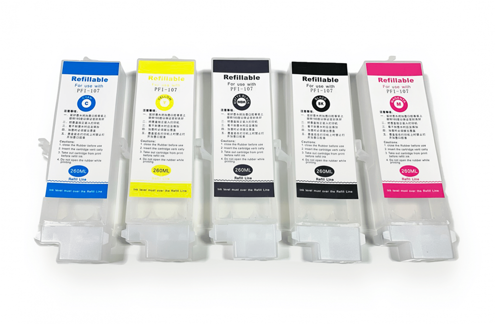 изображение Перезаправляемые картриджи для Canon imagePROGRAF TM-305 (PFI-107, PFI-120) - изображение 1