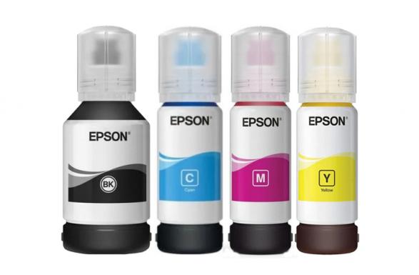 изображение Оригинальные чернила для Epson L6570 (3 цветных по 70мл 1 черный 127 мл)