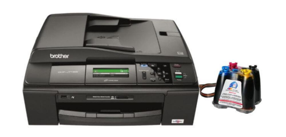 изображение МФУ Brother DCP-J715W с СНПЧ и чернилами - изображение 1