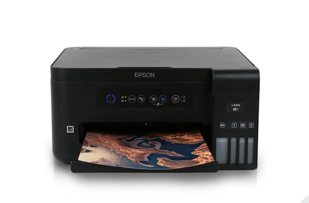 изображение МФУ Epson L4150 с оригинальной СНПЧ и пигментными чернилами 100мл - изображение 1