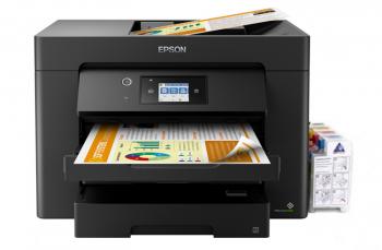 МФУ Epson Workforce WF-7830DTWF с СНПЧ и фоточернилами INKSYSTEM 100мл