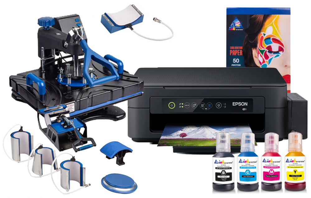 изображение Термопресс INKSYSTEM SP Combo 8 29*38 см 8 в 1 и МФУ Epson XP-2205 с набором для сублимационной печати - изображение 1