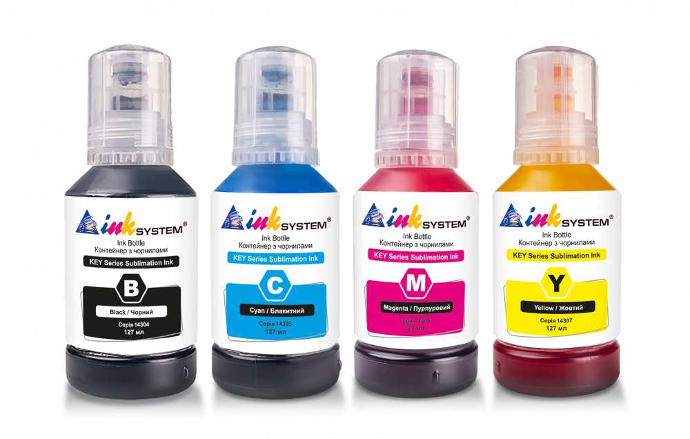 изображение Сублимационные чернила для Epson EcoTank L3210, L3230, L3250, L3256, 127мл (4 цвета), Inksystem