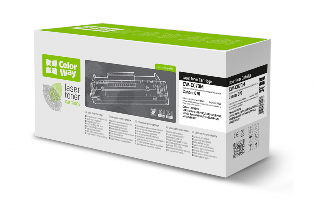 изображение Лазерный картридж ColorWay для Canon MF 461, 462, 463, 465, 467, LBP 243, 246, 247 (070) (черный)
