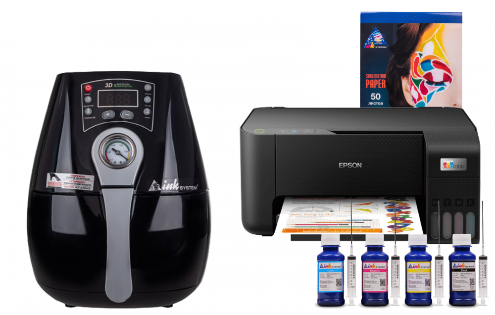 изображение Вакуумный термопресс INKSYSTEM 3D-Mini и МФУ Epson L3210 с набором для сублимационной печати - изображение 1