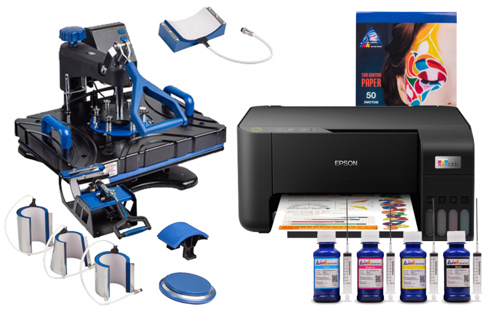 изображение Термопресс INKSYSTEM SP Combo 8 29*38 см 8 в 1 и МФУ Epson L3210 с набором для сублимационной печати - изображение 1