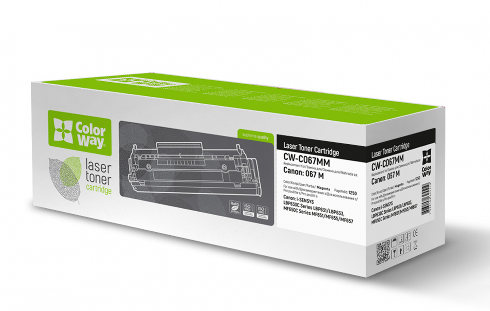 изображение Лазерный картридж ColorWay для Canon MF651CW, MF655CDW, MF657CDW (067) (пурпурный)