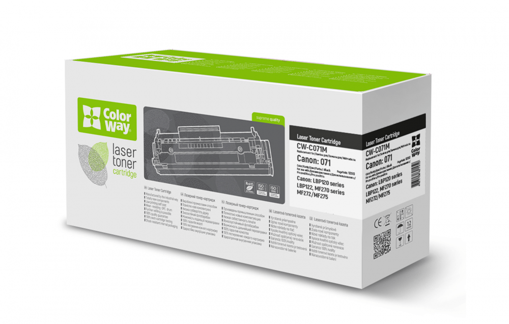 изображение Лазерный картридж ColorWay для Canon LBP122, MF272, MF275 (071) (черный)