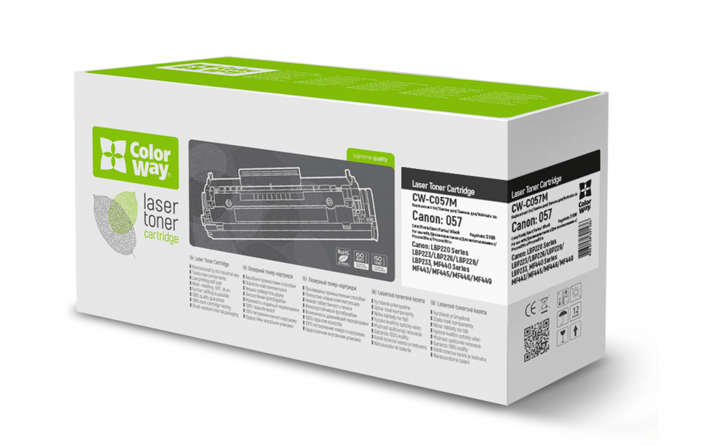 изображение Лазерный картридж ColorWay для Canon LBP223, 226, 228, MF443, 445, 446, MF449 (057) (черный)