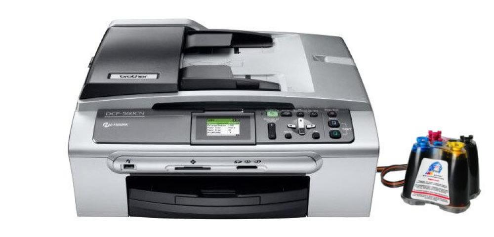 изображение МФУ Brother DCP-357C с СНПЧ и чернилами - изображение 1