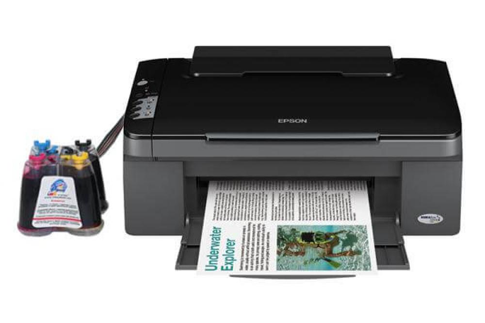 изображение МФУ Epson Stylus TX106 с СНПЧ и чернилами - изображение 1