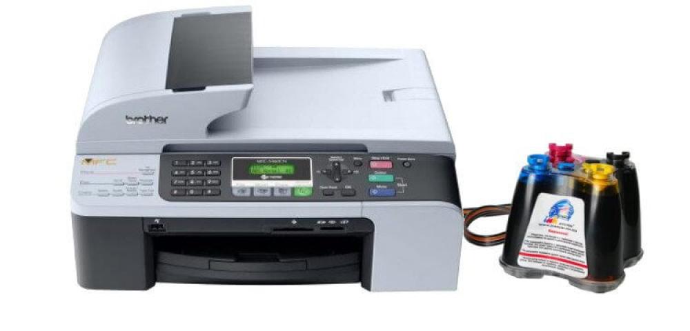 изображение МФУ Brother MFC 5460CN с СНПЧ и чернилами - изображение 1