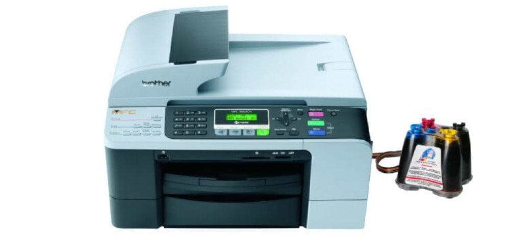 изображение МФУ Brother MFC 5860CN с СНПЧ и чернилами - изображение 1