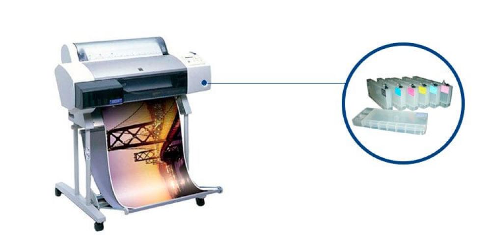 изображение Плоттер Epson Stylus Pro 7000 с ПЗК и чернилами - изображение 1